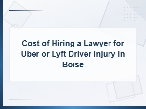 Cost of Hiring a Lawyer for Uber or Lyft Driver Injury in Boise
