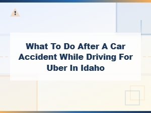 What to Do After a Car Accident While Driving for Uber in Idaho | Rideshare Injury Claims